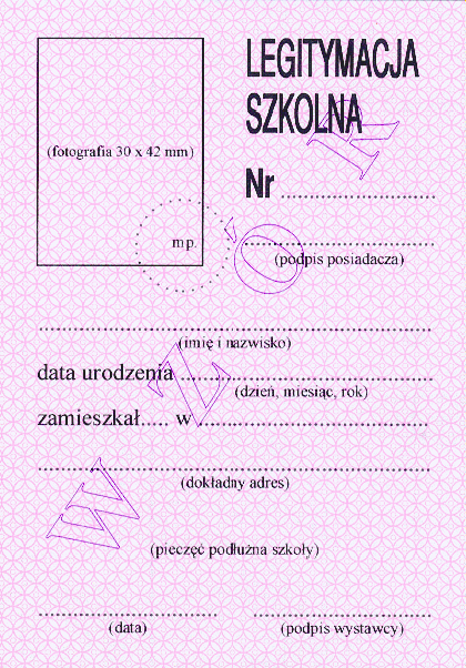 Legitymacja.szkolna.rozowa.awers Legitymacja.szkolna.rozowa.awers